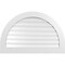 Ekena Millwork Round Top Surface Mount PVC Gable Vent: Functional, w/ 3-1/2"W x 1"P Standard Frame, 40"W x 26"H GVPRT40X2601SF - alternate 1